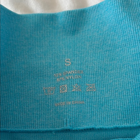 NVGTN Blue High-Waisted Gym Shorts - Picture 2 of 3